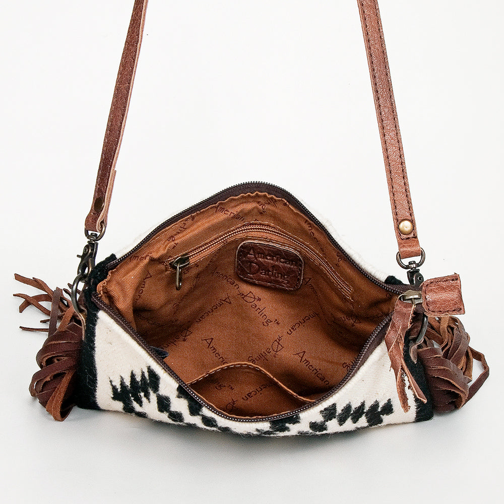 American Darling Crossbody Saddle Blanket Genuine Leather