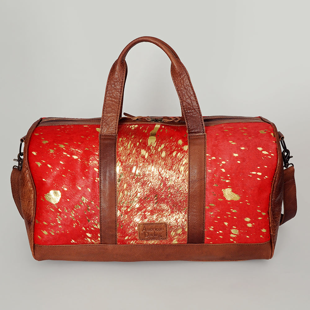 American Darling Women's Duffel Bag Western Hair On Genuine Leather Handbag and Ladies Purse