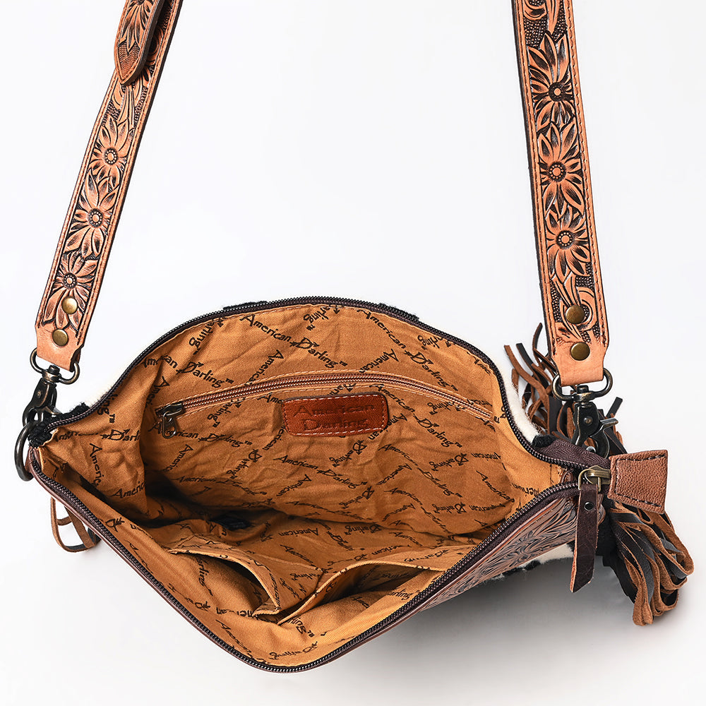 American Darling Hand-Tooled Saddle Blanket Genuine Leather Bag