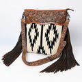 American Darling Hand-Tooled Saddle Blanket Genuine Leather Bag