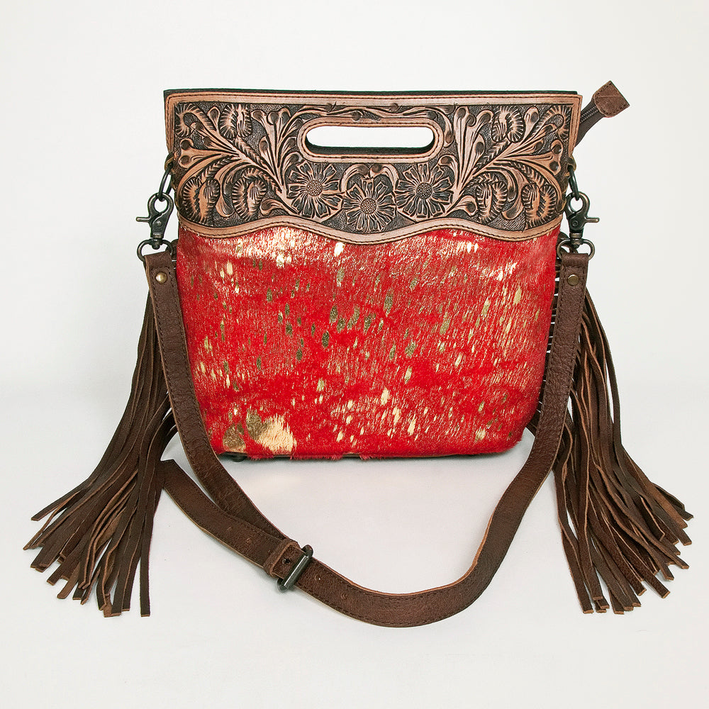 American Darling Clutch Hand Tooled Saddle Blanket Fabric Genuine Leather Western Women Bag Handbag Purse | Purses for Cute