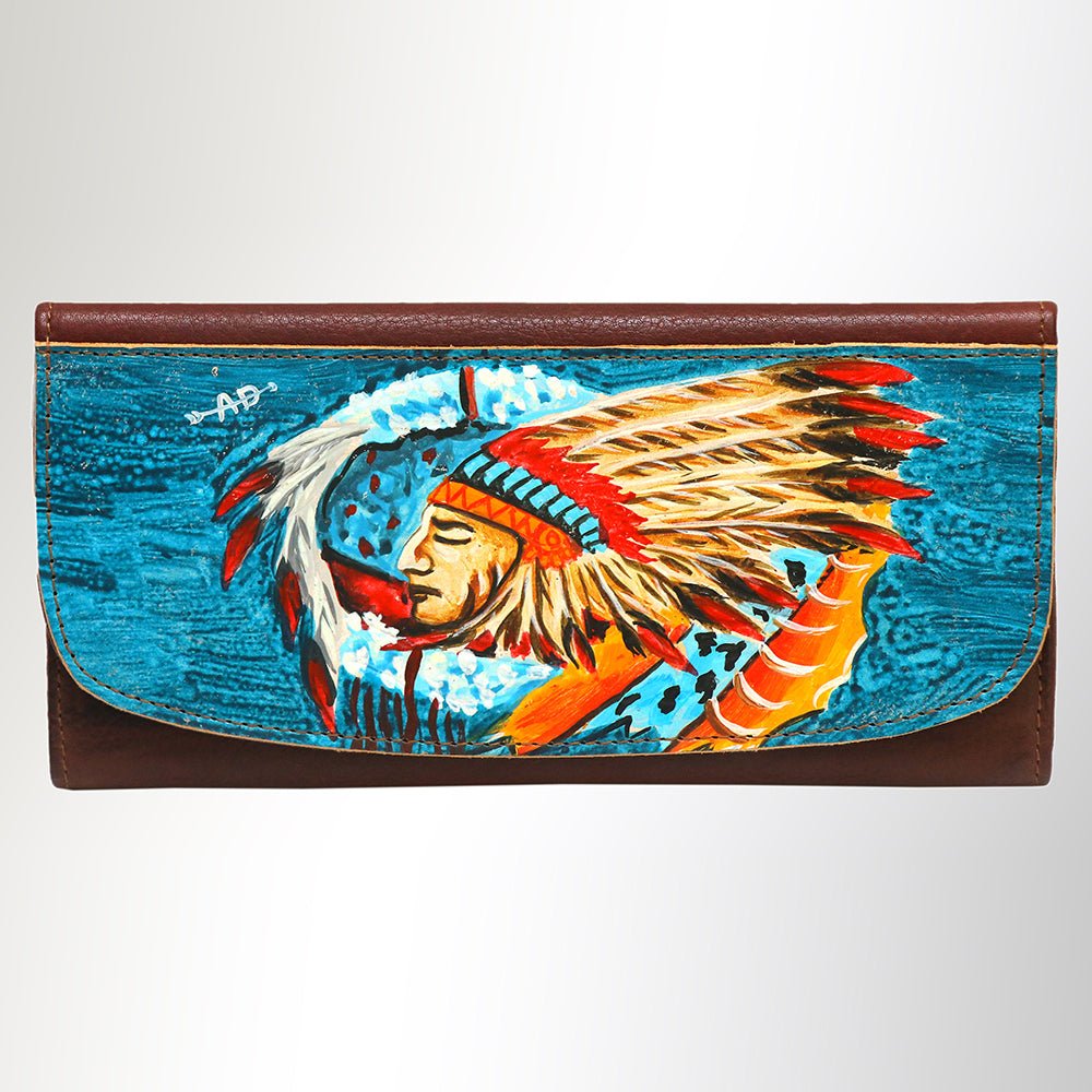 American Darling Wallet Hair on Full Grain Genuine Leather Western Women Bag | Handbag Purse Travel Clutch