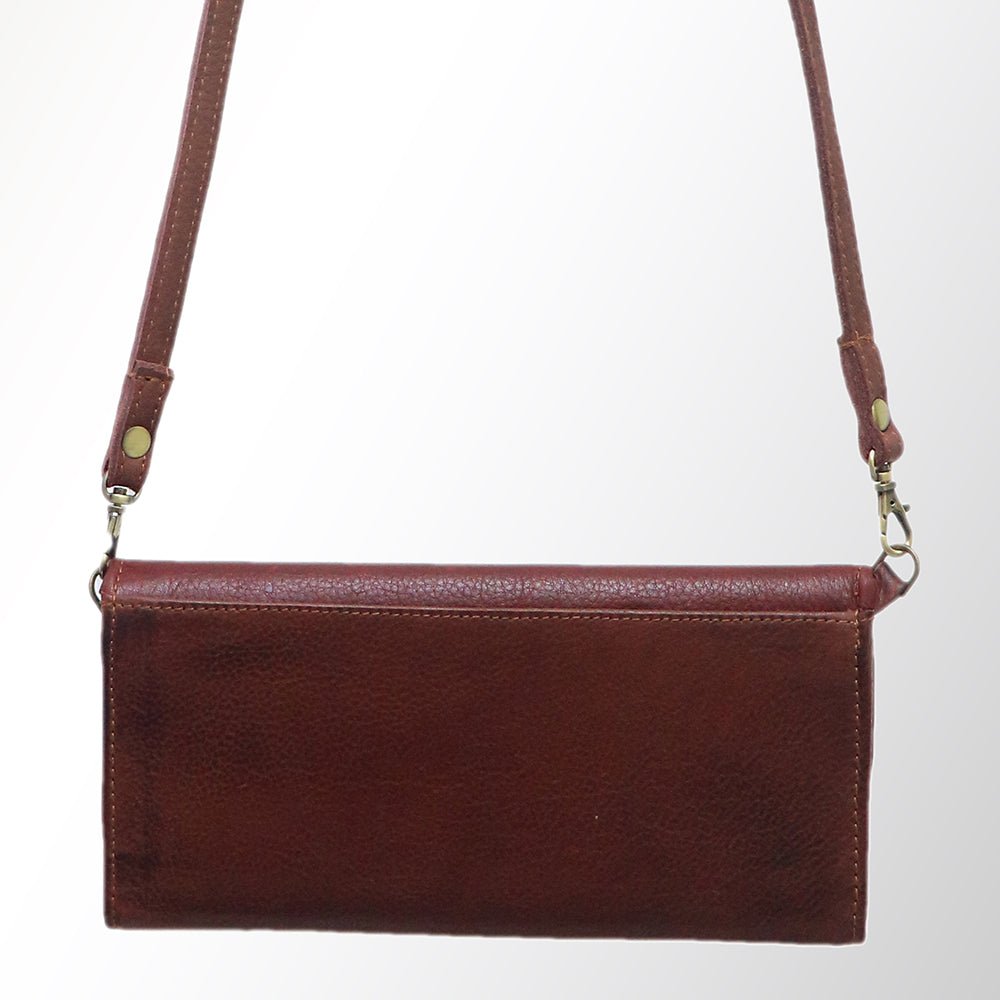 American Darling Wallet Hair on Full Grain Genuine Leather Western Women Bag | Handbag Purse Travel Clutch