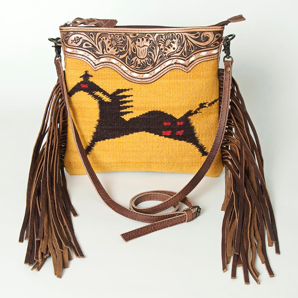 American Darling Crossbody Saddle Blanket Genuine Leather