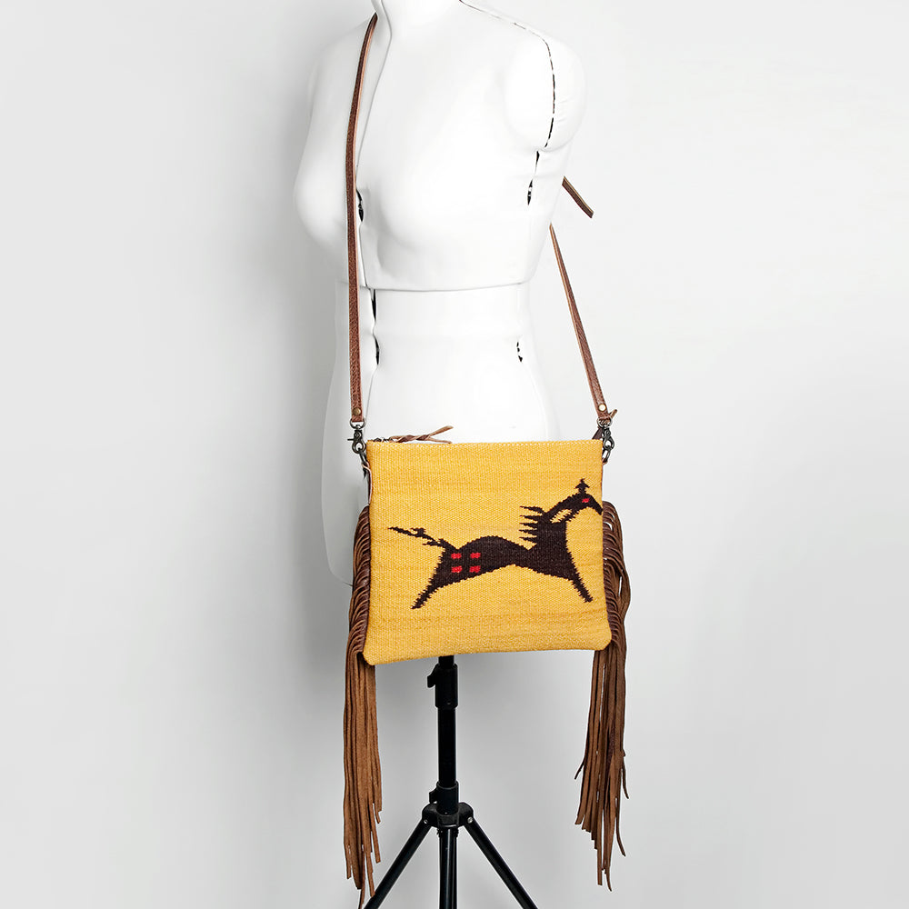 American Darling Crossbody Saddle Blanket Genuine Leather