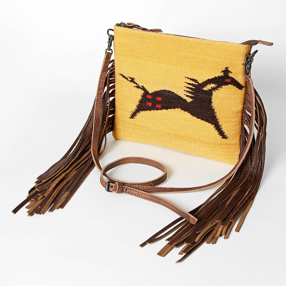 American Darling Crossbody Saddle Blanket Genuine Leather