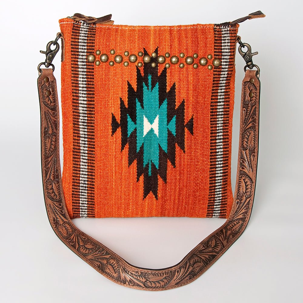 American Darling Saddle Blanket Genuine Leather Crossbody Bag