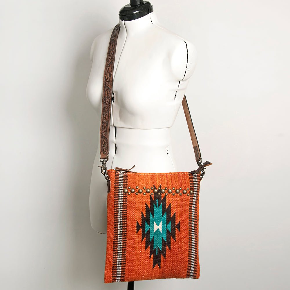 American Darling Saddle Blanket Genuine Leather Crossbody Bag