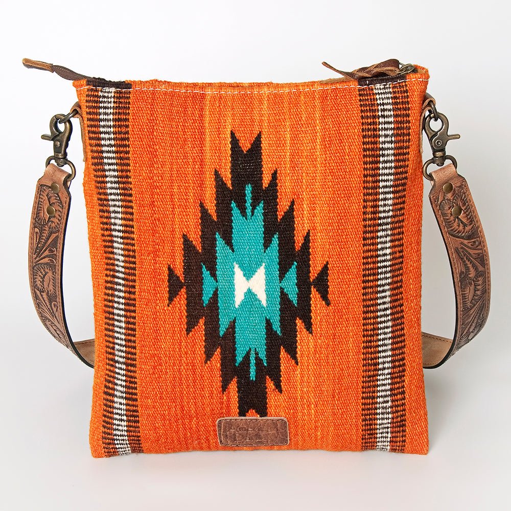 American Darling Saddle Blanket Genuine Leather Crossbody Bag