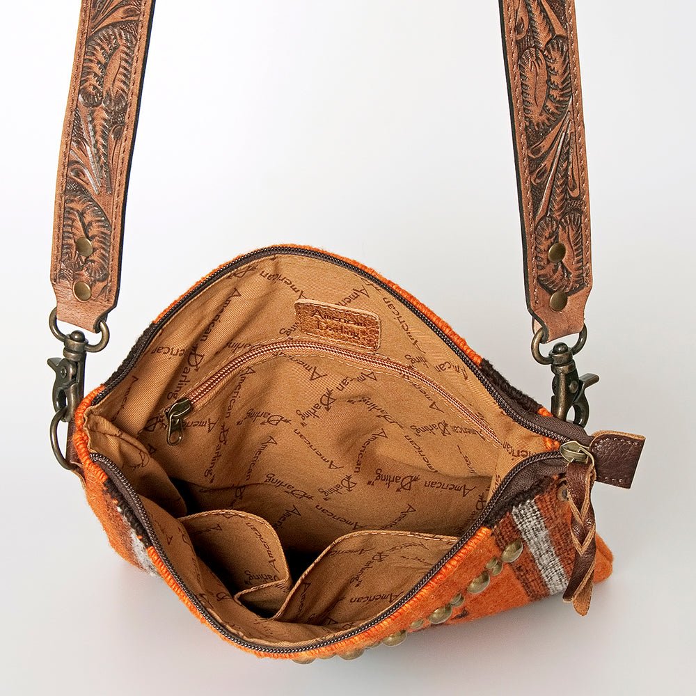 American Darling Saddle Blanket Genuine Leather Crossbody Bag