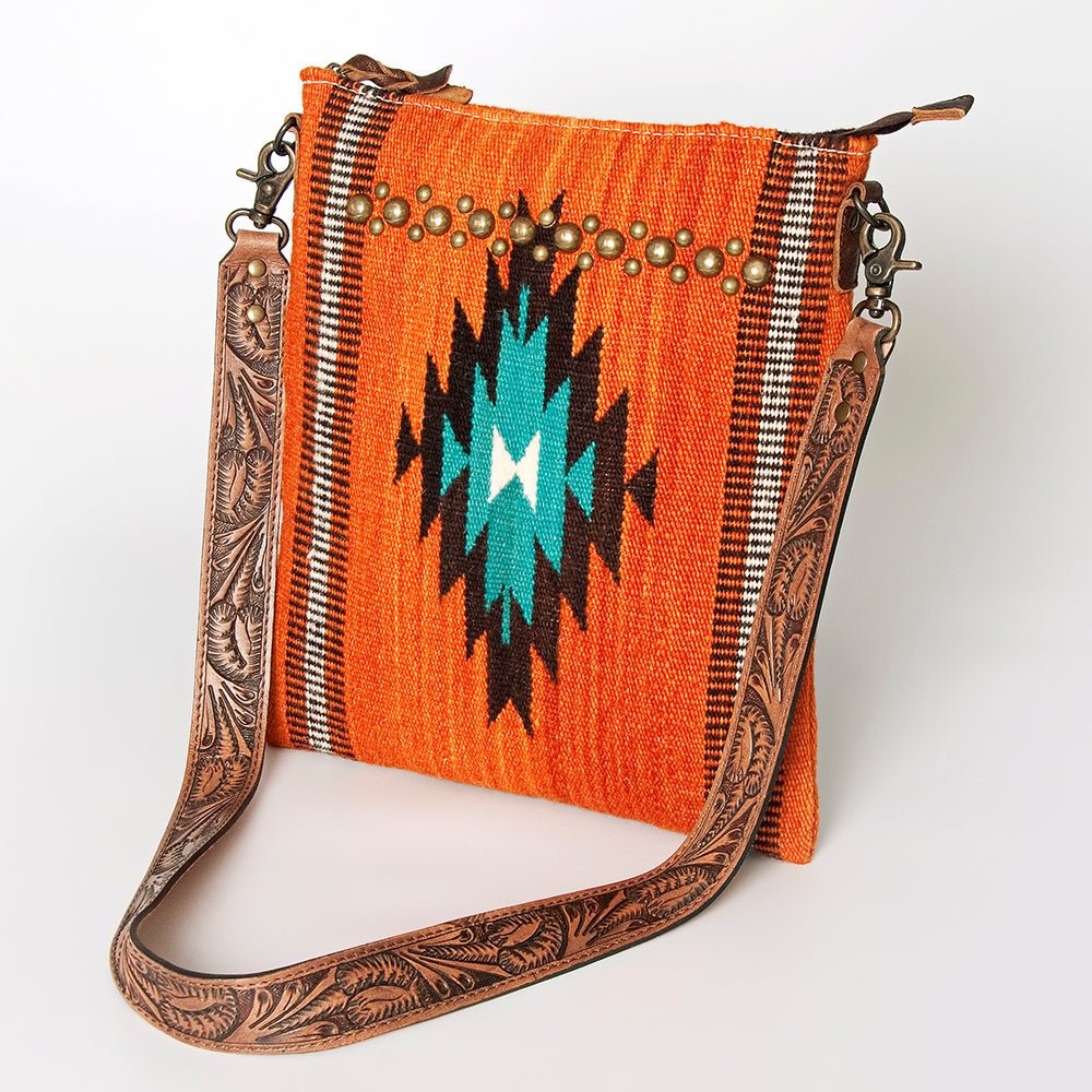American Darling Saddle Blanket Genuine Leather Crossbody Bag