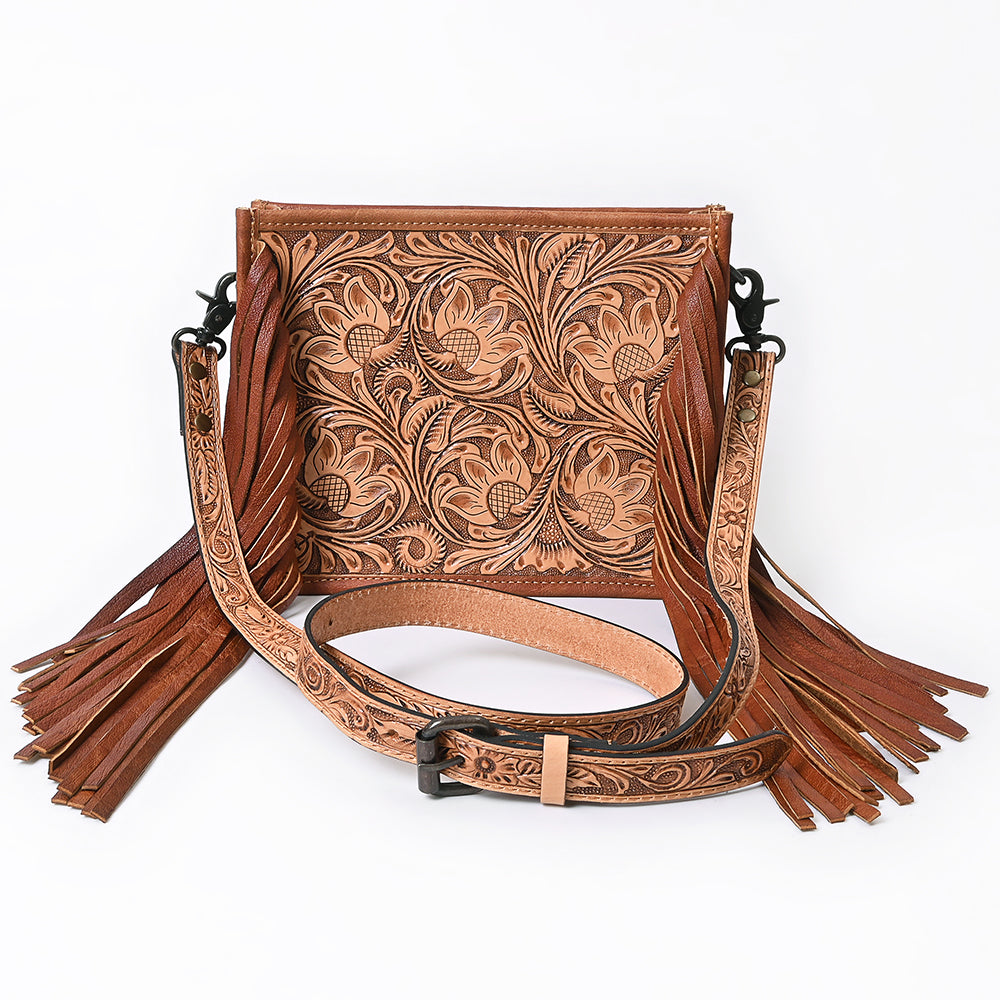 American Darling Messenger Hand Tooled Genuine Leather