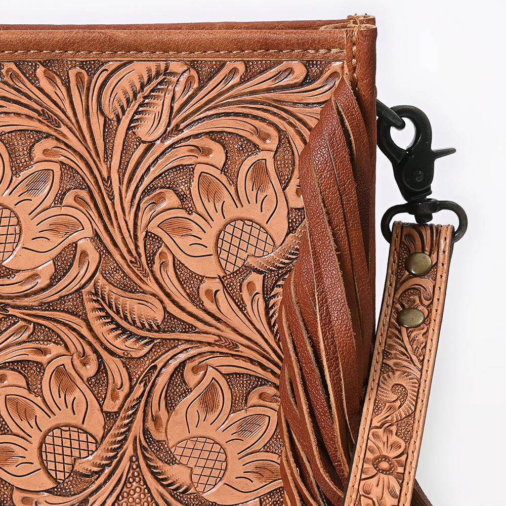 American Darling Messenger Hand Tooled Genuine Leather