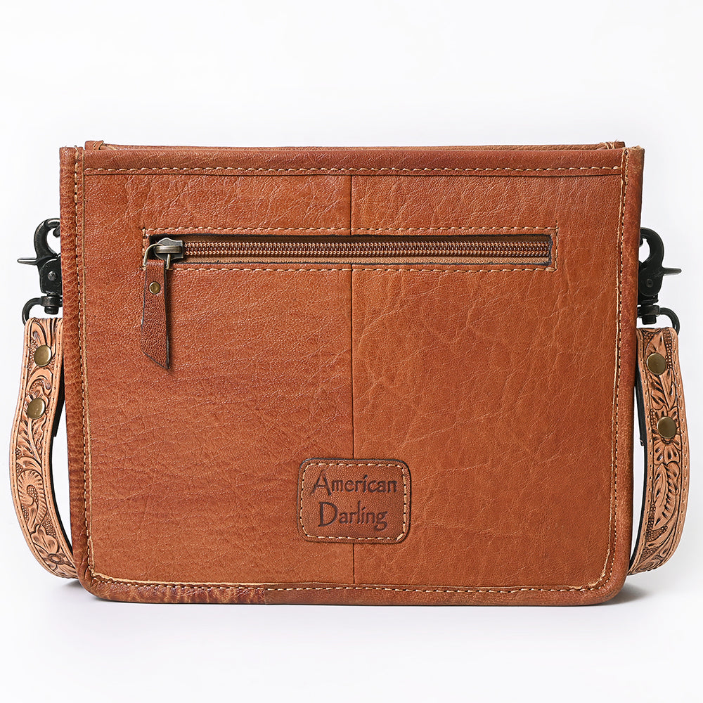 American Darling Messenger Hand Tooled Genuine Leather