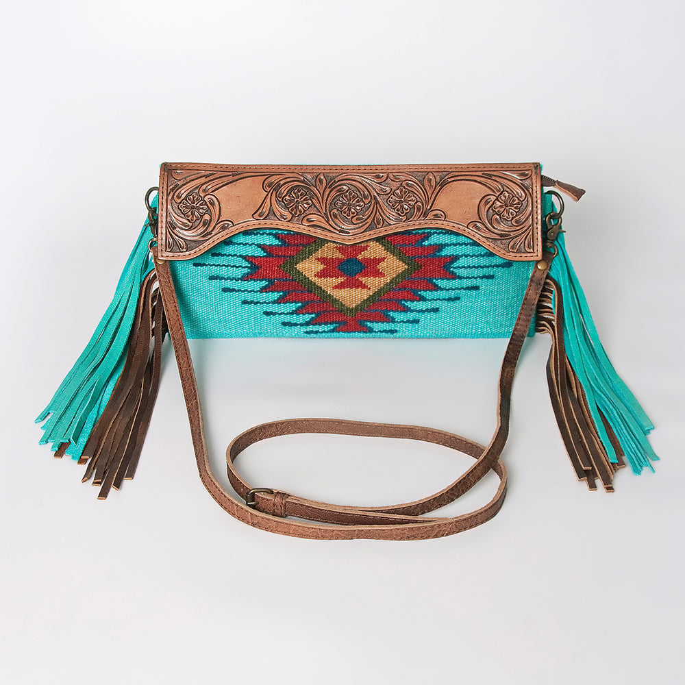 American Darling Hand Tooled Saddle Blanket Genuine Leather