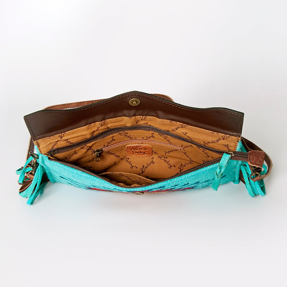 American Darling Hand Tooled Saddle Blanket Genuine Leather