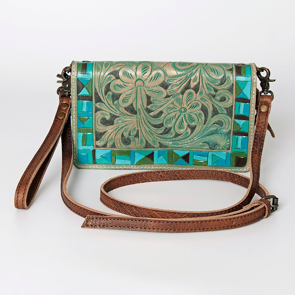 American Darling Organizer Saddle Blanket Genuine Leather Western Women Bag Handbag Purse | for Cute Travel