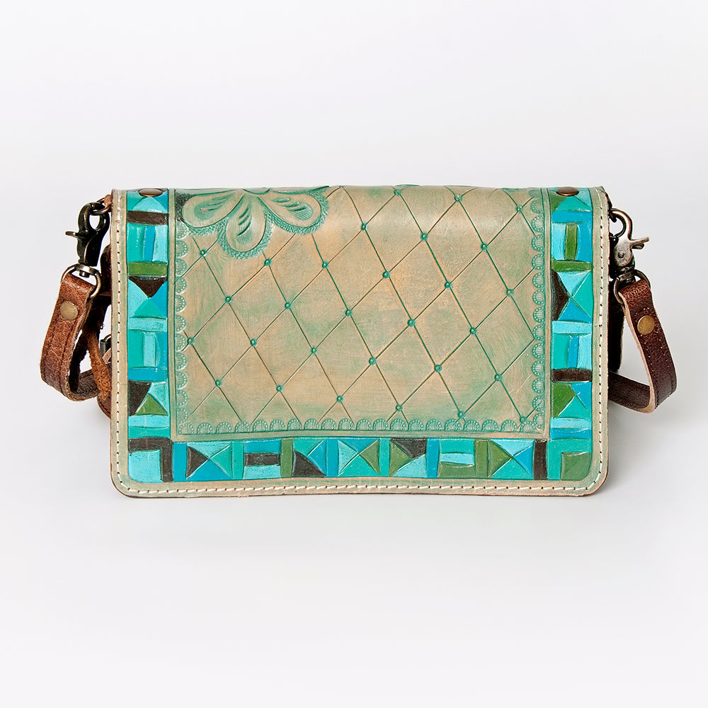 American Darling Organizer Saddle Blanket Genuine Leather Western Women Bag Handbag Purse | for Cute Travel