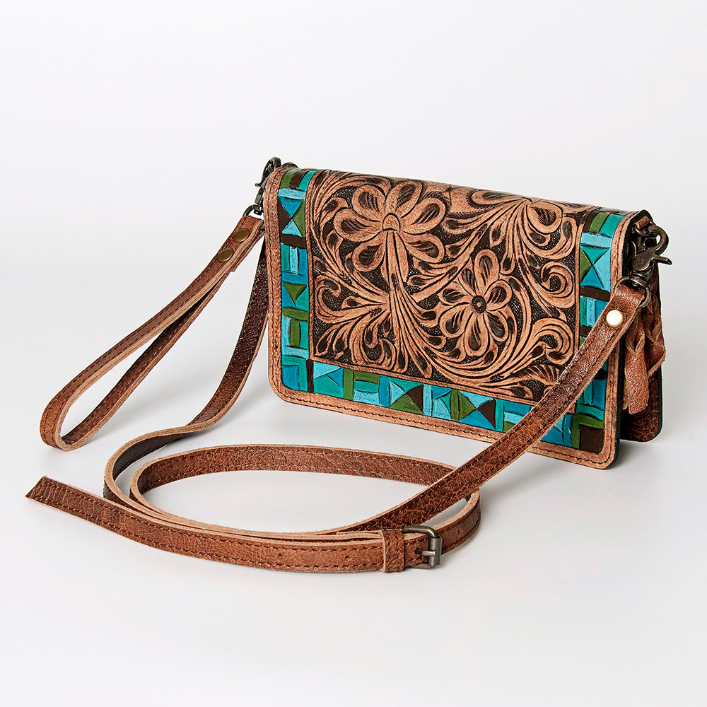 American Darling Organiser Bag Handcrafted from Crocodile Embossed Genuine Leather with YKK Zipper and Detachable Strap