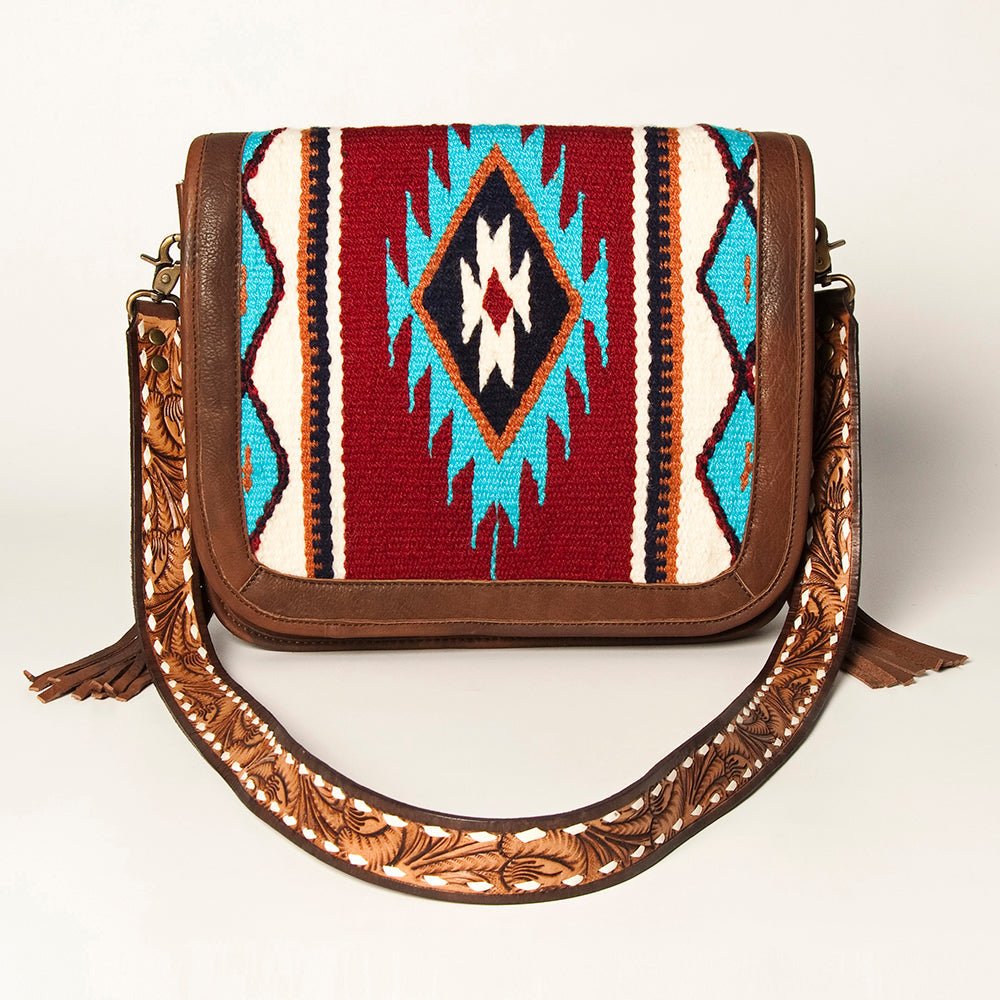 American Darling Crossbody Saddle Blanket Genuine Leather