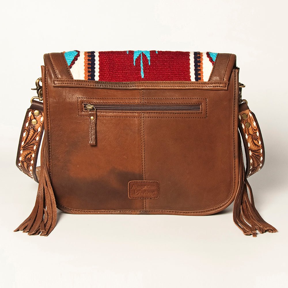 American Darling Crossbody Saddle Blanket Genuine Leather