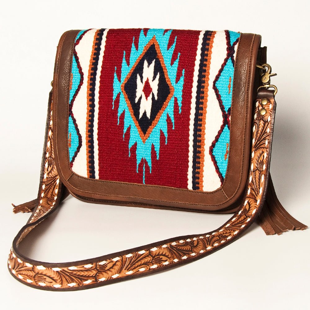 American Darling Crossbody Saddle Blanket Genuine Leather