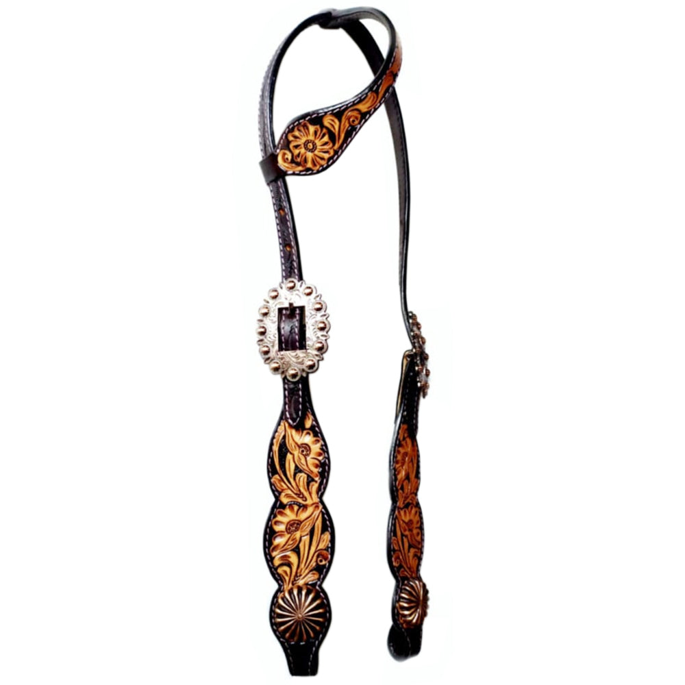 Bar H Equine Horse Leather One Ear Headstall