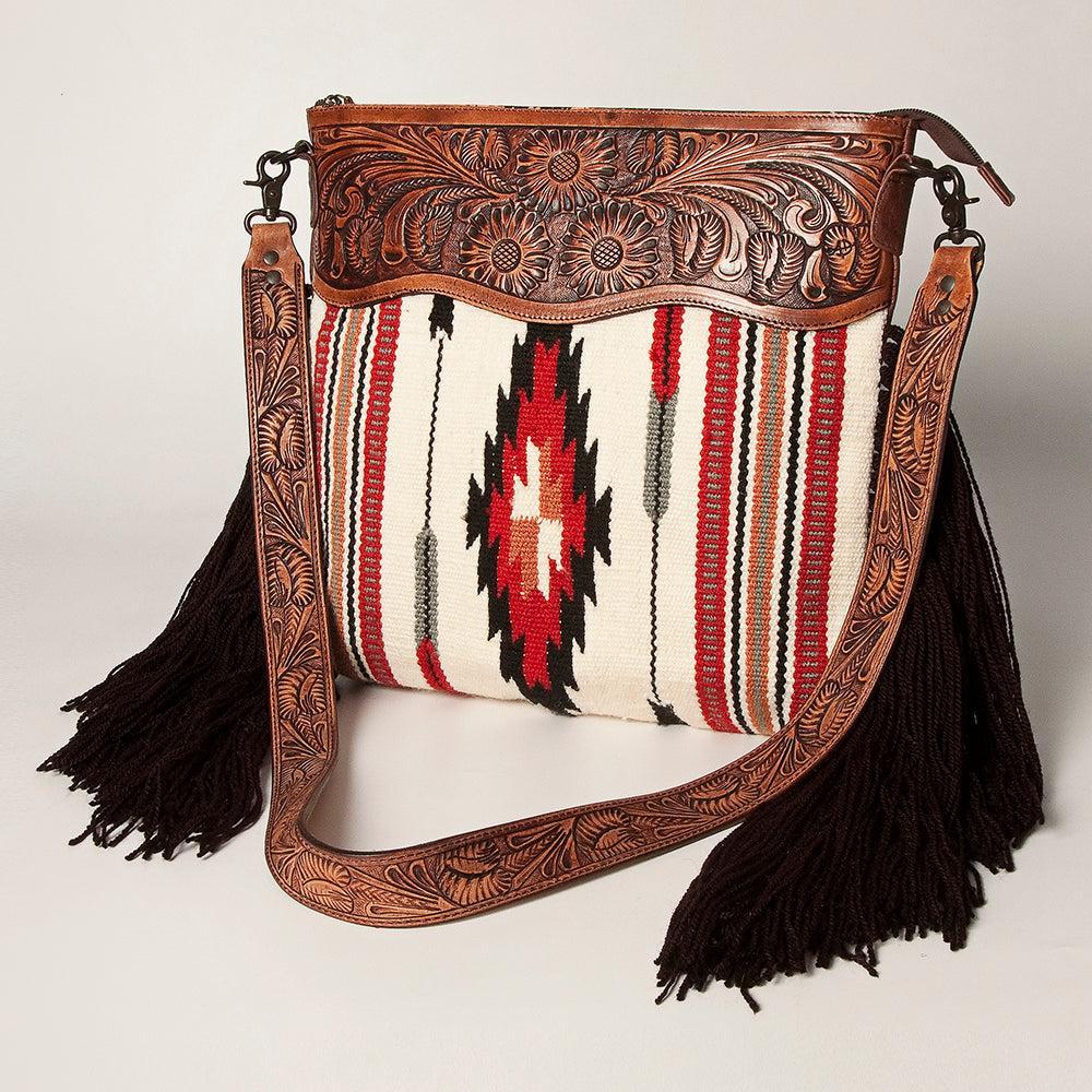 American Darling Tooled Saddle Blanket Large Crossbody
