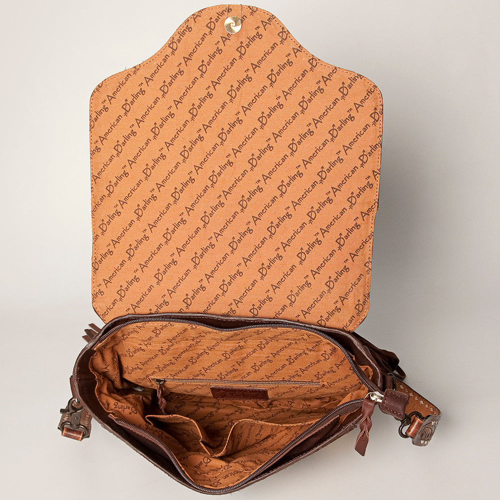 American Darling Tote Upcycled Wool Genuine Leather