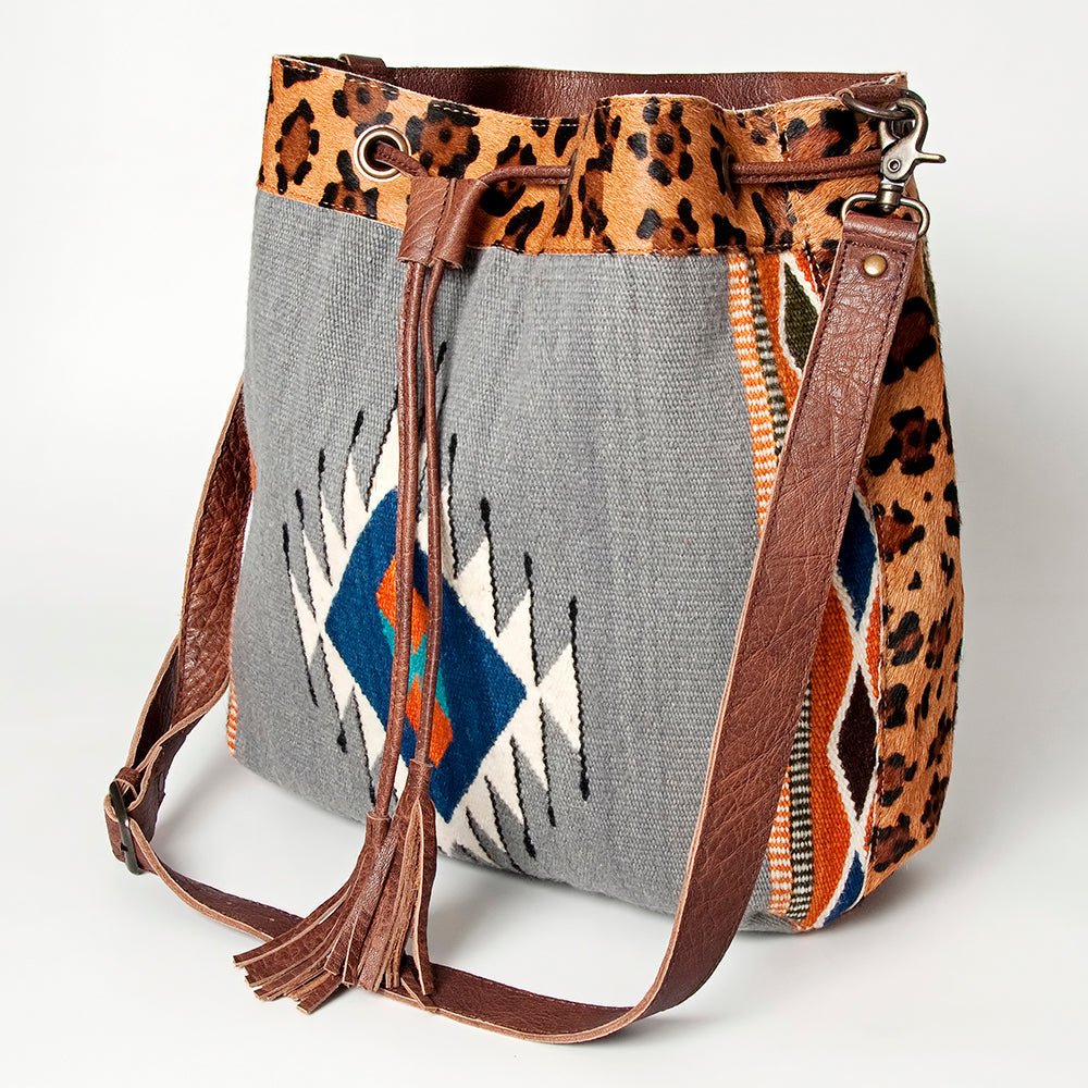 American Darling Saddle Blanket Hair-On Genuine Leather Crossbody Bag