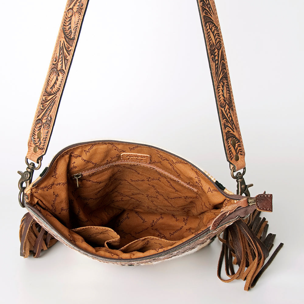 American Darling Signature Crossbody Hand Tooled Saddle Blanket Genuine Leather