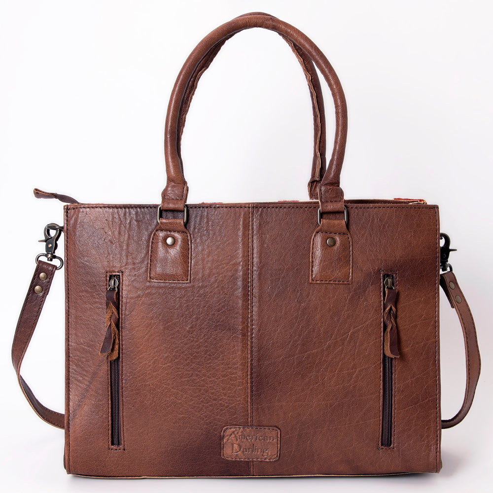 American Darling Tote Saddle Blanket Fabric Genuine Leather Western Women Bag Handbag Purse | for College Casual Travel Bags