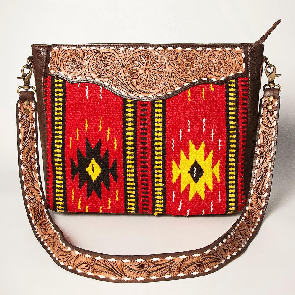American Darling Saddle Blanket Leather Large Crossbody