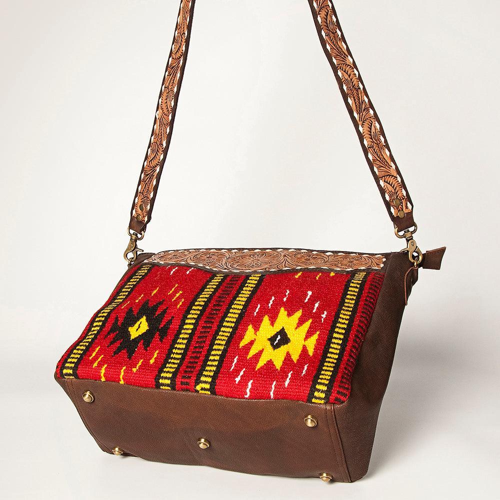 American Darling Saddle Blanket Leather Large Crossbody