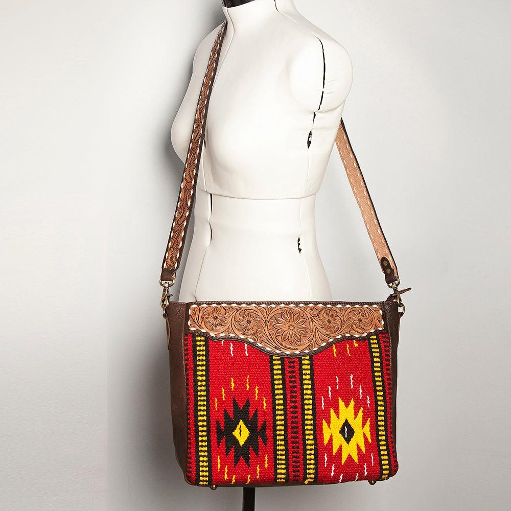 American Darling Saddle Blanket Leather Large Crossbody