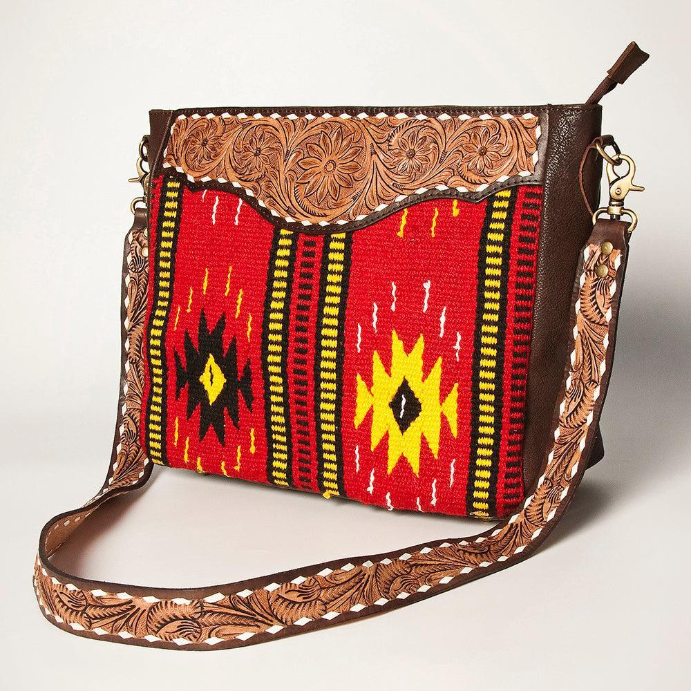 American Darling Saddle Blanket Leather Large Crossbody