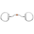 BAR H EQUINE Eggbutt Bit with Low Port Comfort Mouth & Copper Roller