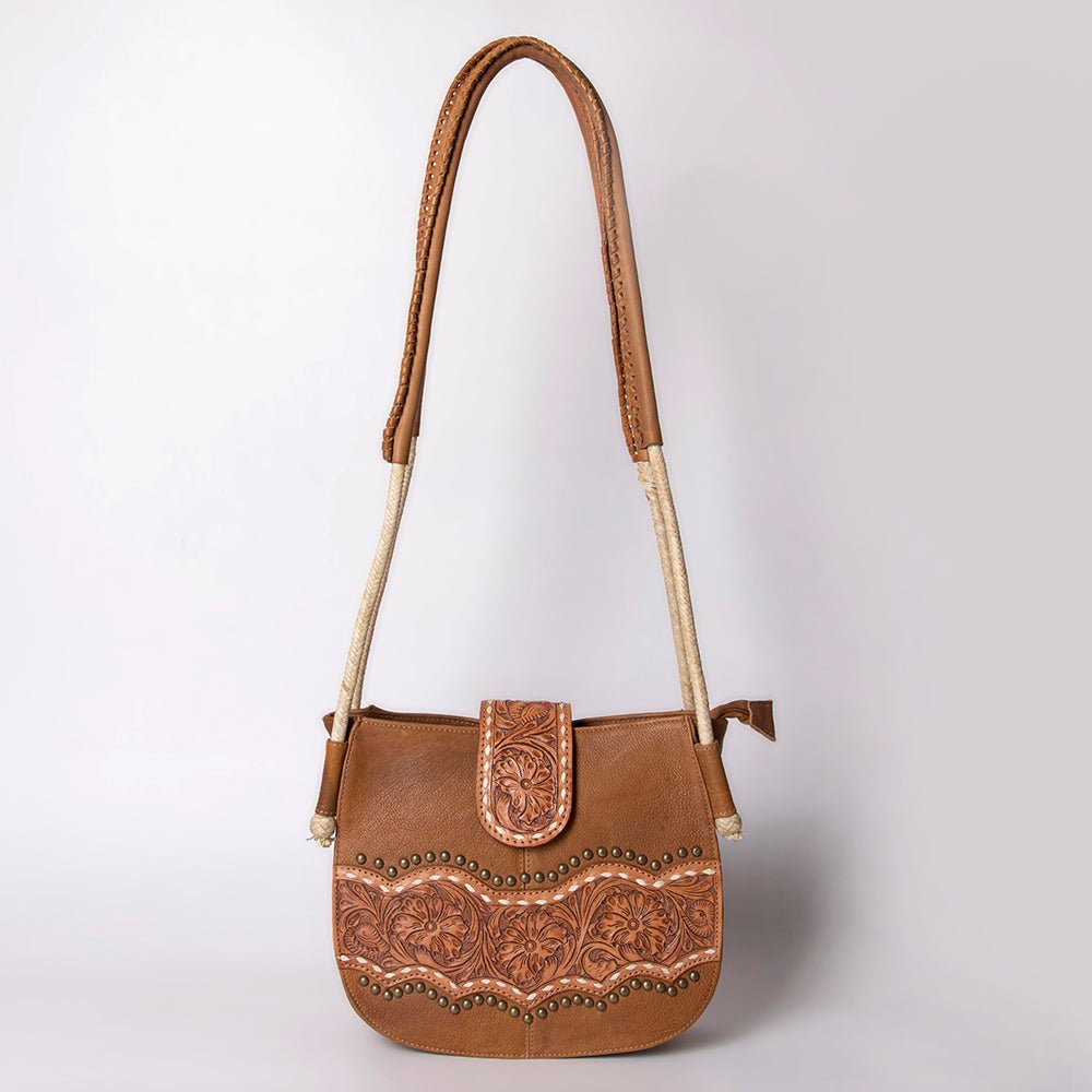 American Darling Messenger Hand Tooled Genuine Leather
