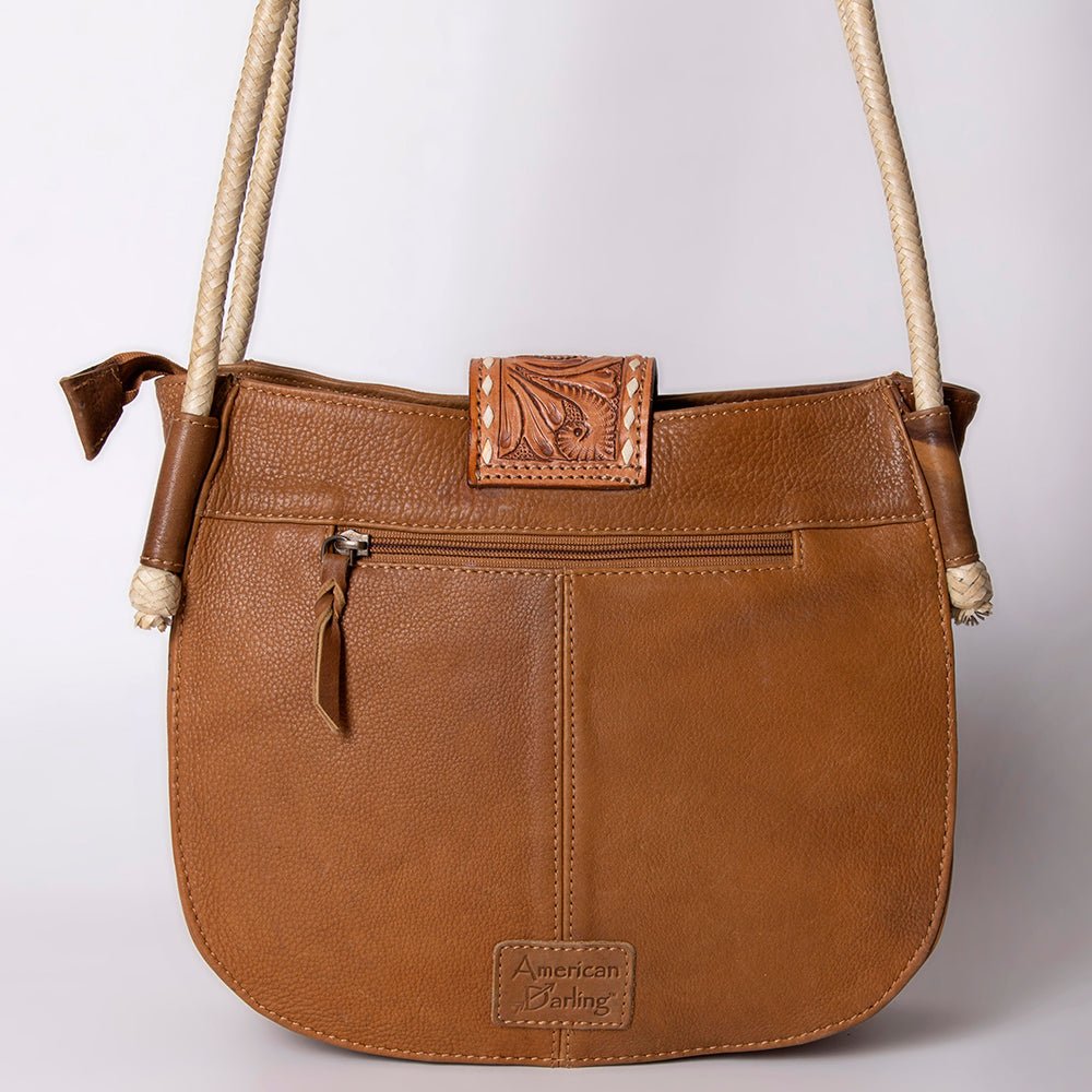 American Darling Messenger Hand Tooled Genuine Leather