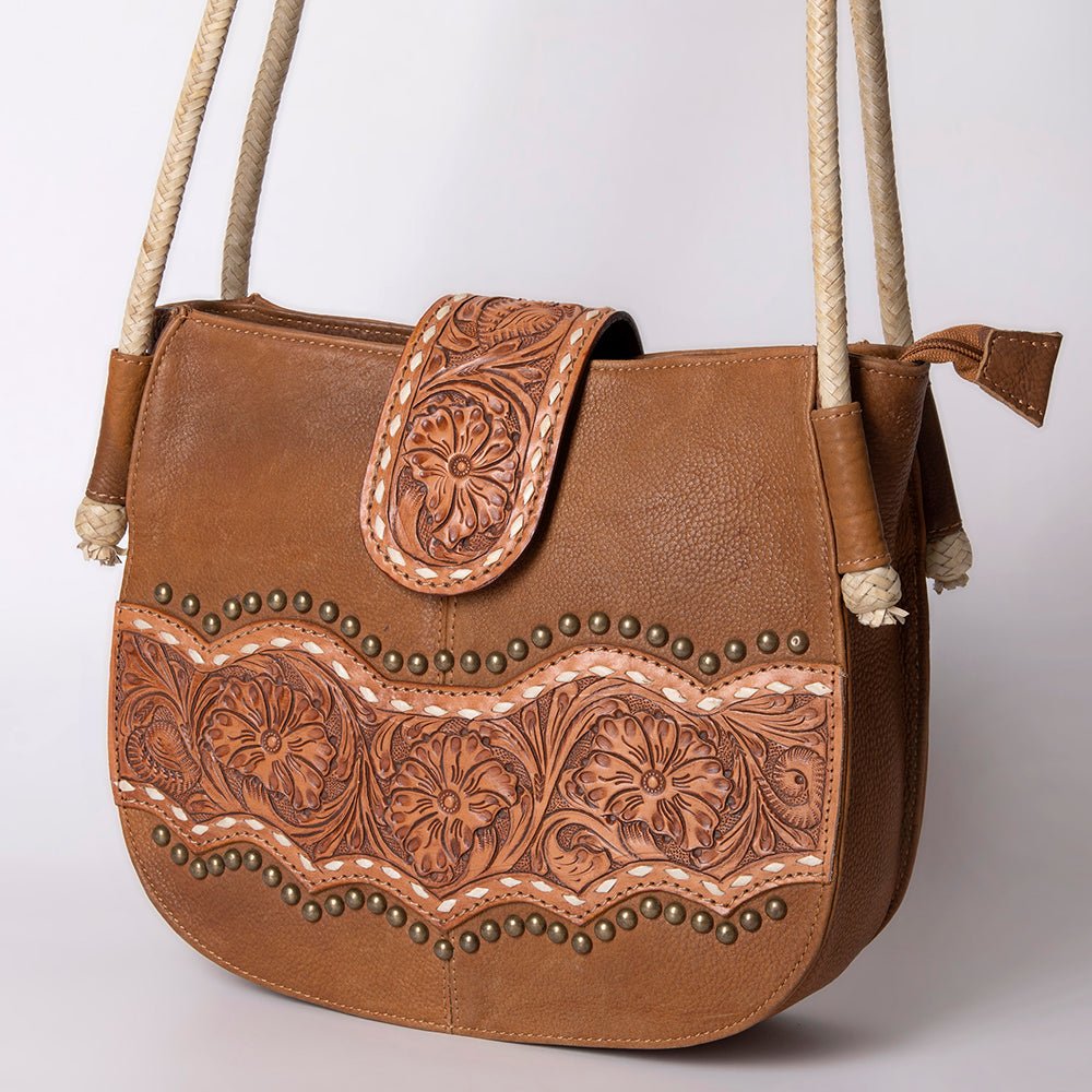 American Darling Messenger Hand Tooled Genuine Leather