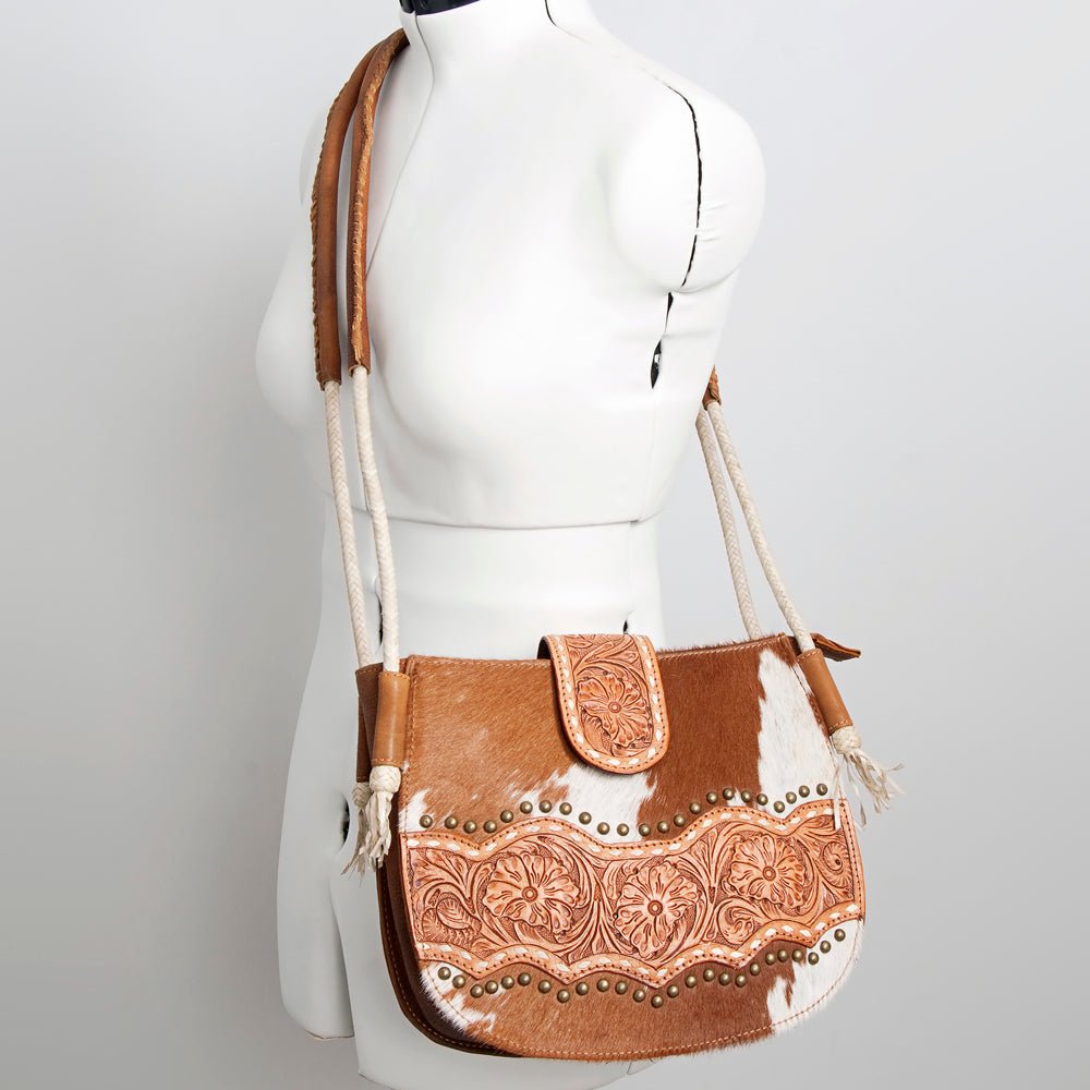 American Darling Messenger Hand Tooled Genuine Leather