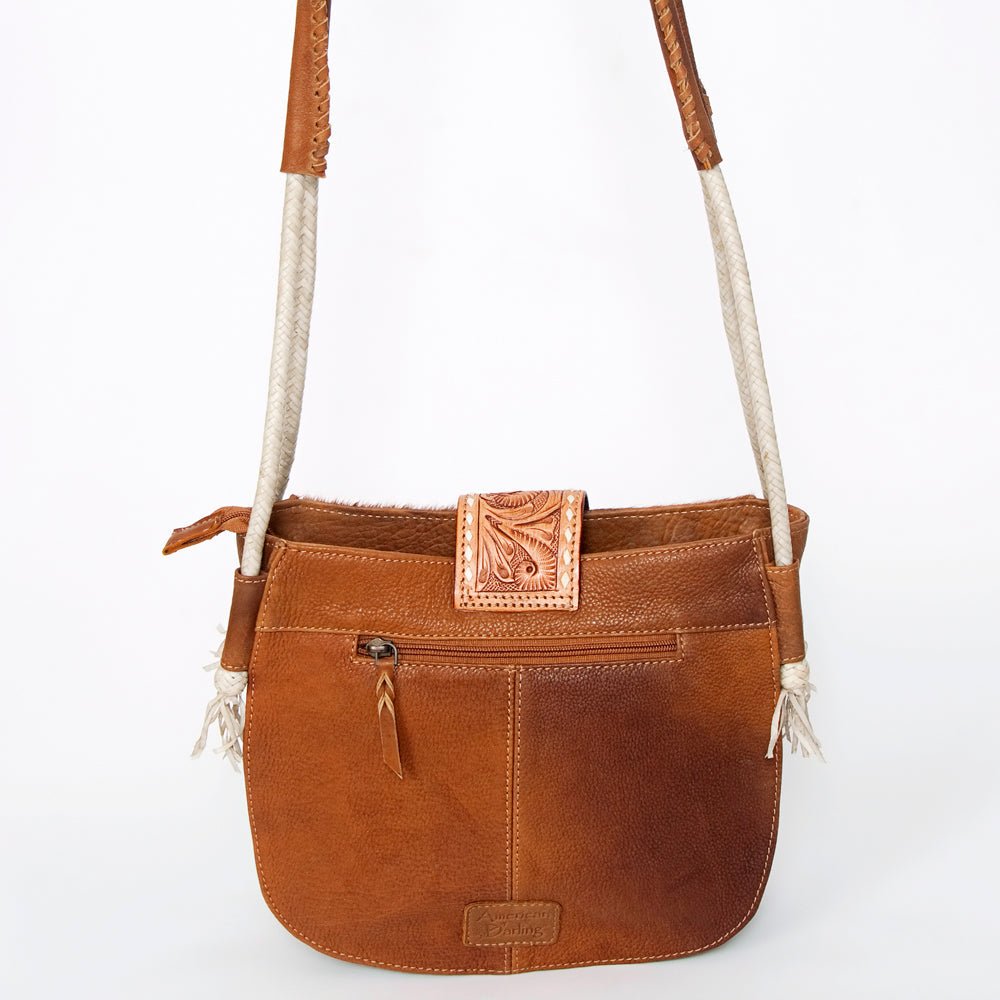 American Darling Messenger Hand Tooled Genuine Leather