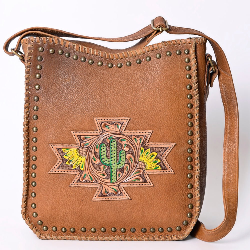 American Darling Large Crossbody Hand Tooled Genuine Leather