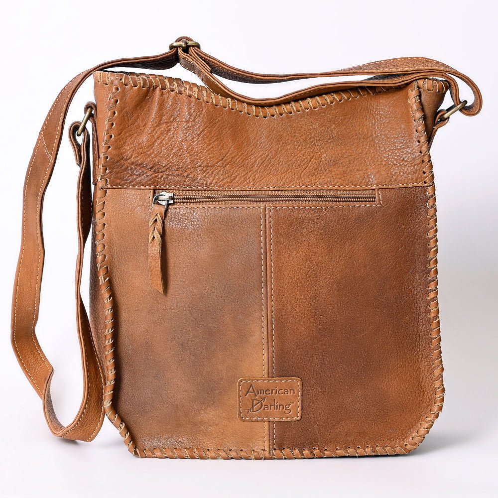 American Darling Large Crossbody Hand Tooled Genuine Leather