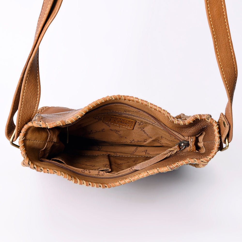 American Darling Large Crossbody Hand Tooled Genuine Leather