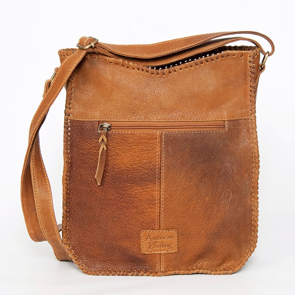 American Darling Large Crossbody Hand Tooled Genuine Leather