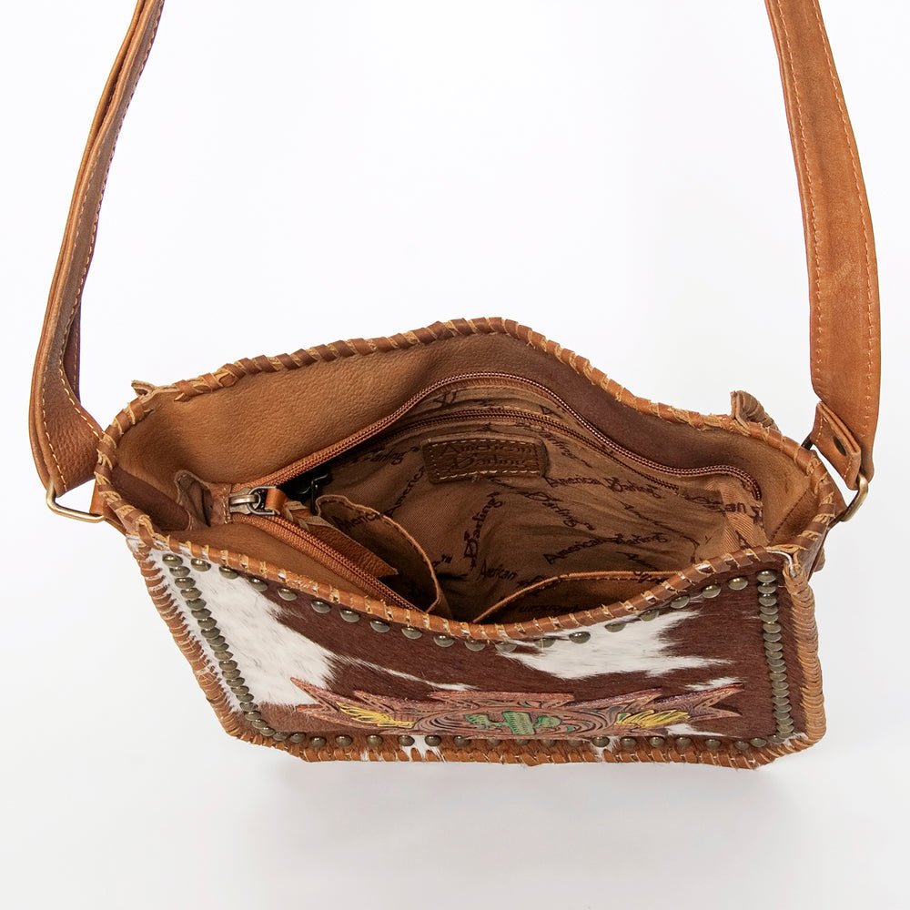 American Darling Large Crossbody Hand Tooled Genuine Leather
