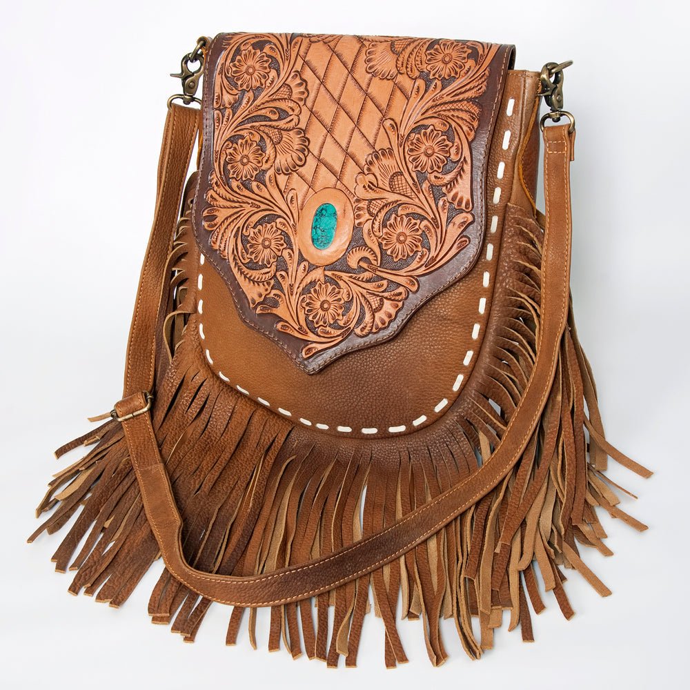 American Darling Large Crossbody Hand Tooled Genuine Leather