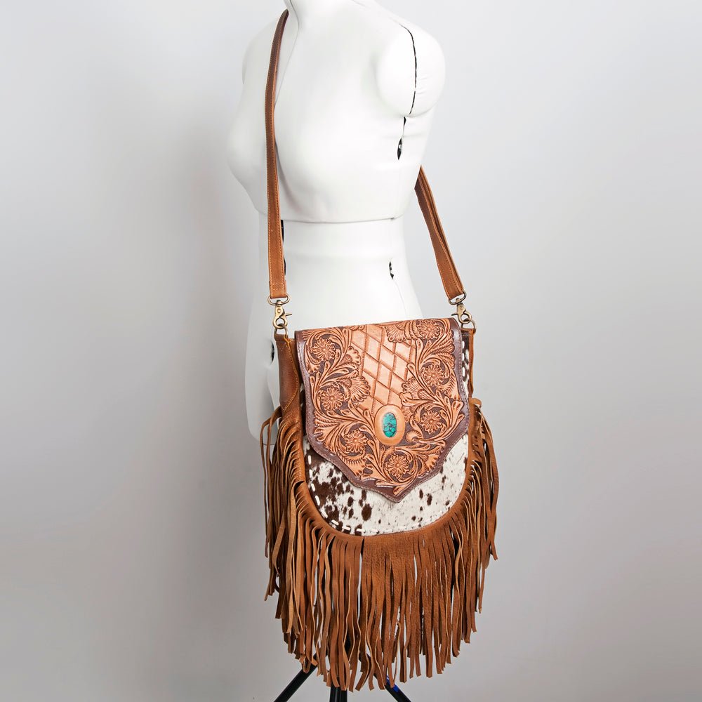 American Darling Large Crossbody Hand Tooled Genuine Leather