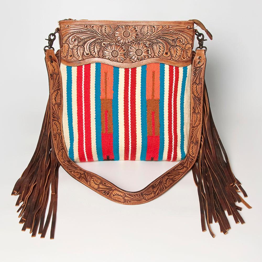 American Darling Tooled Saddle Blanket Crossbody